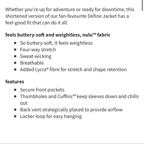 NWT Lululemon Nulu Cropped Define Jacket Black Size 4 - Picture 10 of 10